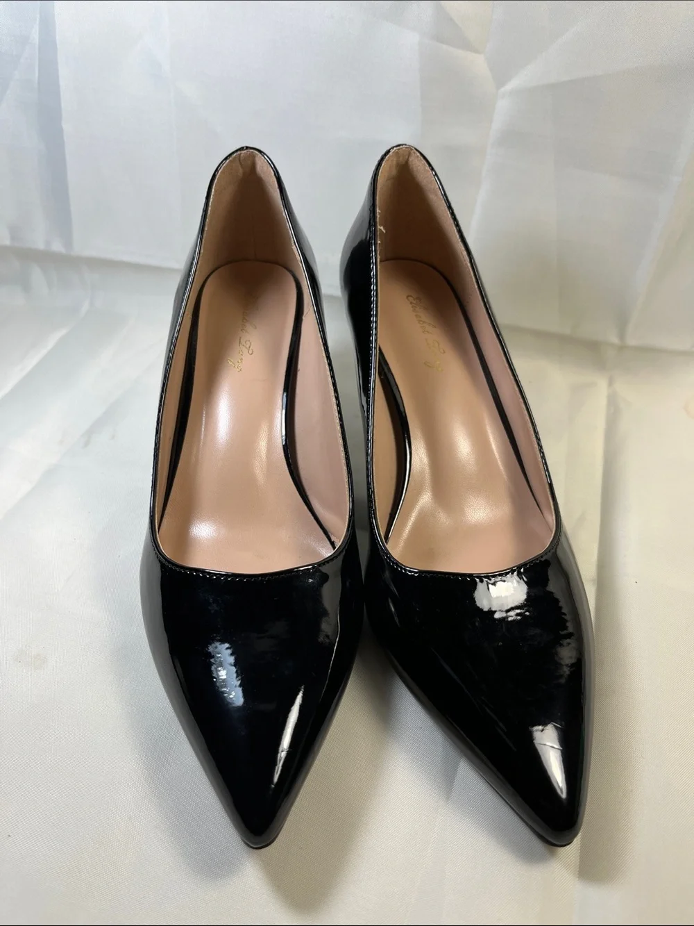 Black Patent Pointed-Toe Stiletto Pumps